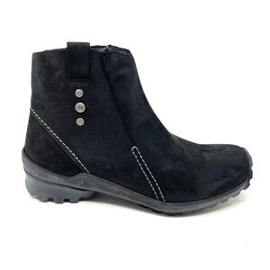 Wolky Zion Waterproof Boots Black Nubuck Leather